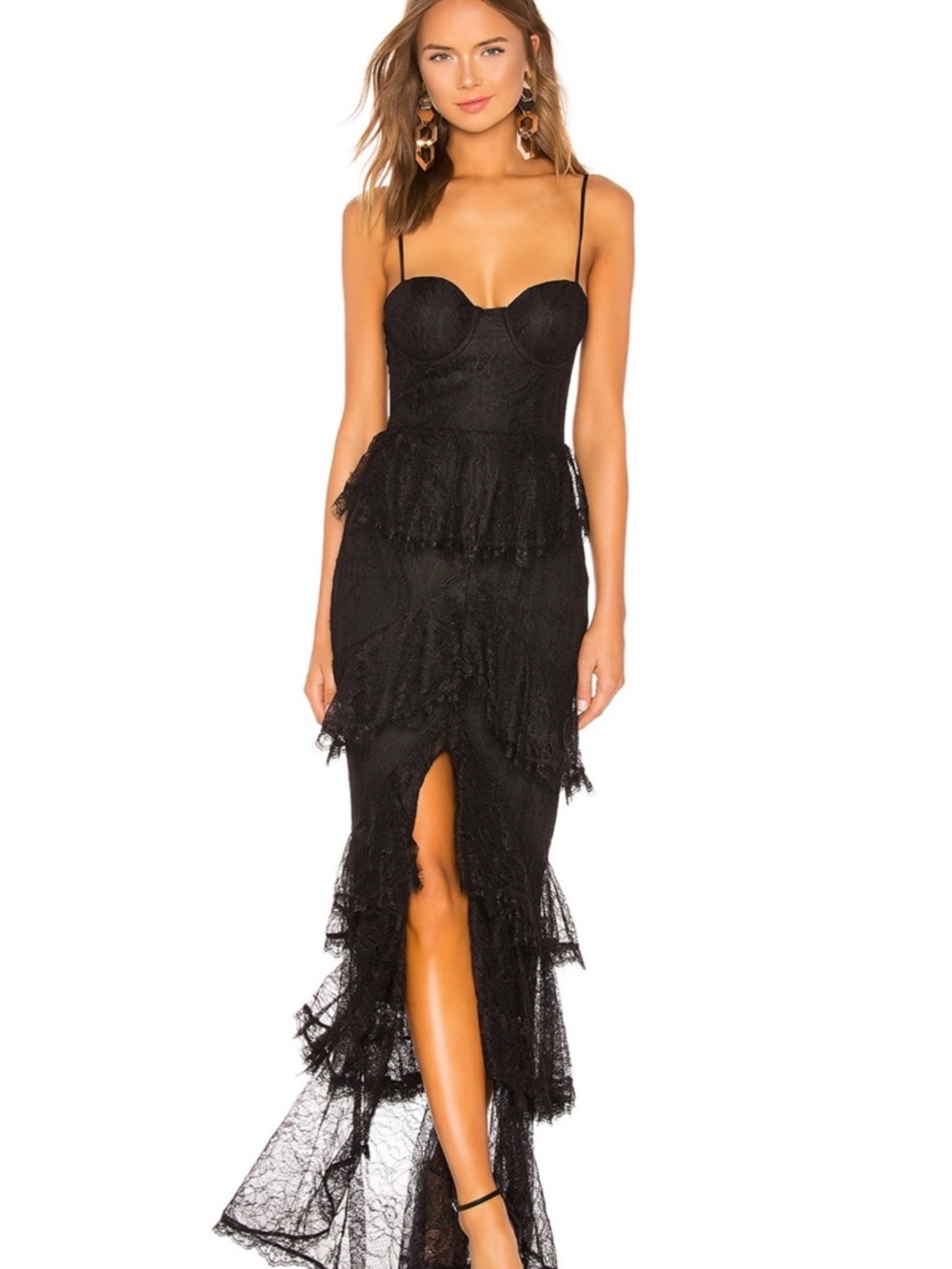 WORN ONCE! Majorelle Zelda fitz gown in black